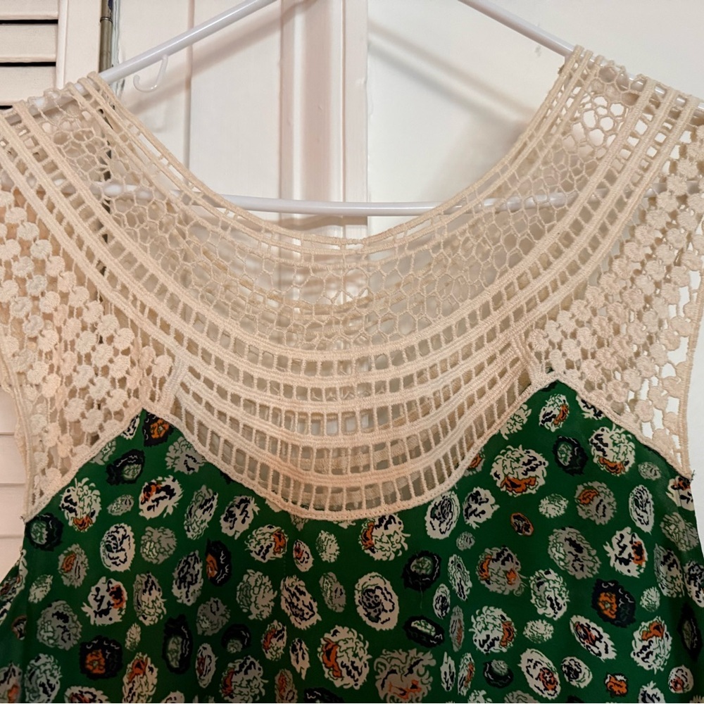 ABS Allen Schwartz Green Floral Mini Dress - Picture 3 of 11